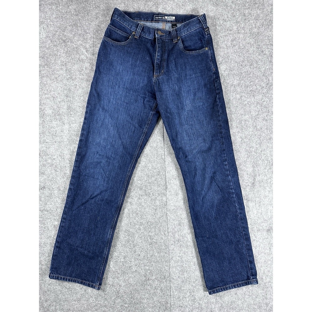 Carhartt Relaxed Fit Mens Jeans BD5119-M Blue 5 Pocket Denim Size 31x34